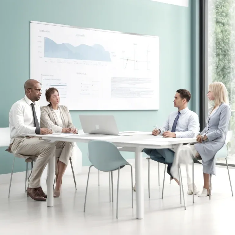 Group of executives in a boardroom discussion